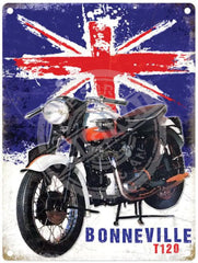 Triumph Bonnevill T120 metal sign