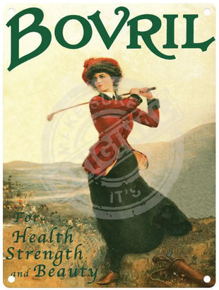 Bovril for health, strength and beauty metal sign