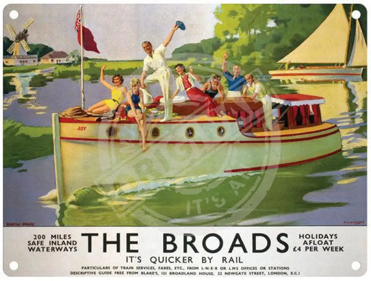 Norfolk Broads vintage metal sign