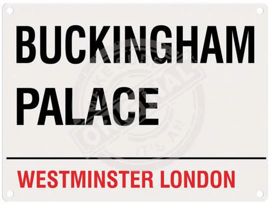 Buckingham Palace London metal street sign