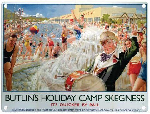 Butlin's Holiday Camp Skegness metal sign