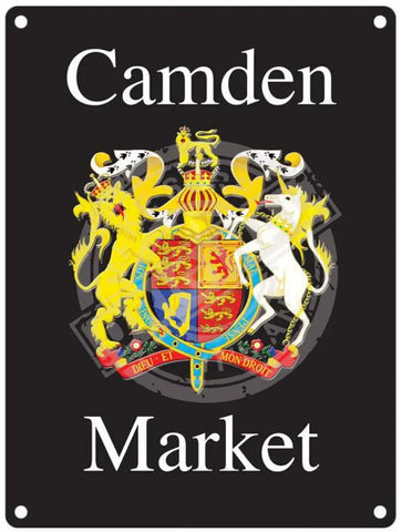 Camden Market coat of arms metal sign