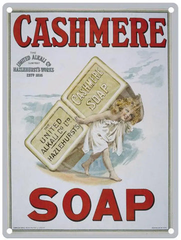 Cashmere Soap vintage metal sign