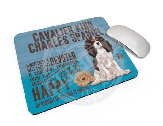 Cavalier King Charles Spaniel Dog characteristics mouse mat.