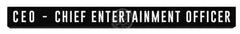 CEO - Chief entertainment officer wooden desk sign