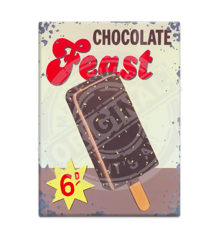 Chocolate Feast - Martin Wiscombe Fridge Magnet Metal Signs