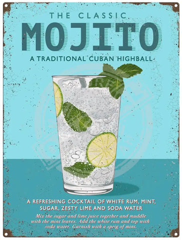 Classic Mojito metal sign