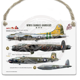 Classic Racing Spirit - Wwii Bombers Dangler Metal Signs