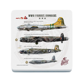 Classic Racing Spirit - Wwii Bombers Melamine Coaster Metal Signs