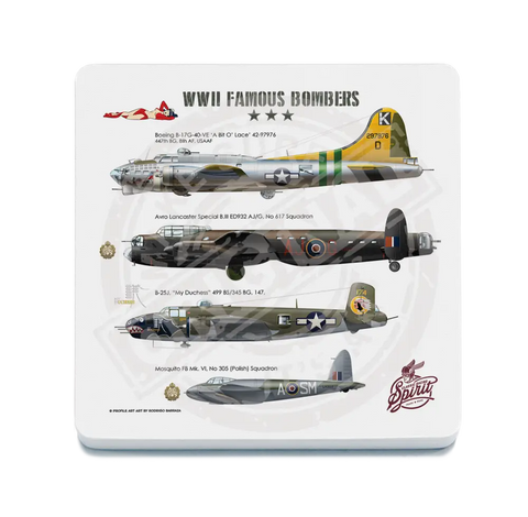 Classic Racing Spirit - Wwii Bombers Fridge Magnet Metal Signs