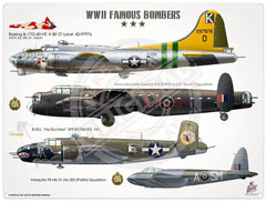 Classic Racing Spirit - Wwii Bombers Metal Signs