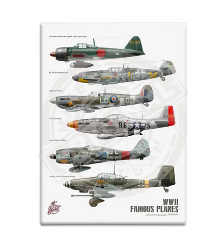 Classic Racing Spirit - Wwii Fighters 001 Fridge Magnet Metal Signs