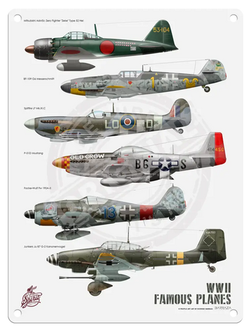 Classic Racing Spirit - Wwii Fighters 001 Fridge Magnet Metal Signs