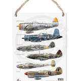 Classic Racing Spirit - Wwii Fighters 002 Dangler Metal Signs