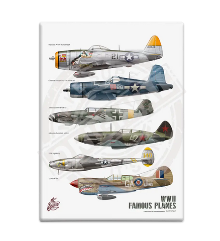 Classic Racing Spirit - Wwii Fighters 002 Fridge Magnet Metal Signs