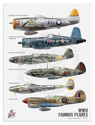 Classic Racing Spirit - Wwii Fighters 002 Metal Signs