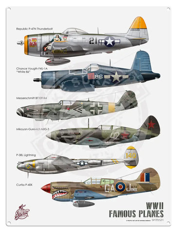 Classic Racing Spirit - Wwii Fighters 002 Metal Signs