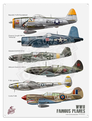 Classic Racing Spirit - Wwii Fighters 002 Metal Signs