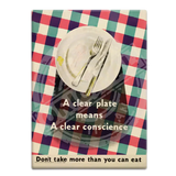 Clear Plate Fridge Magnet Metal Signs