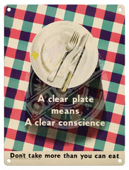 Clear Plate Metal Signs