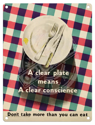 Clear Plate Metal Signs