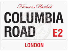Columbia Road London metals street sign