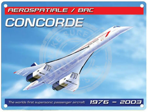 Concorde 1976 - 2003 metal sign