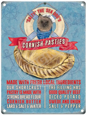 Cornish Pasties metal sign