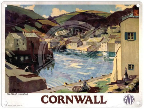 Cornwall GWR Polperro Harbour metal sign