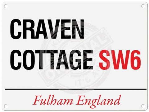 Craven Cottage London metal street sign