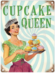 Cupcake Queen metal sign
