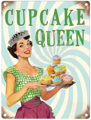 Cupcake Queen metal sign