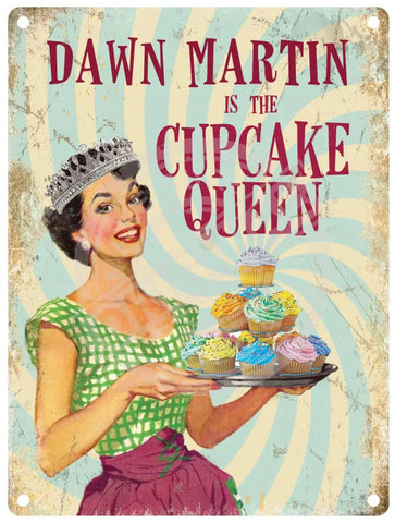 Personalised Cupcake Queen metal sign