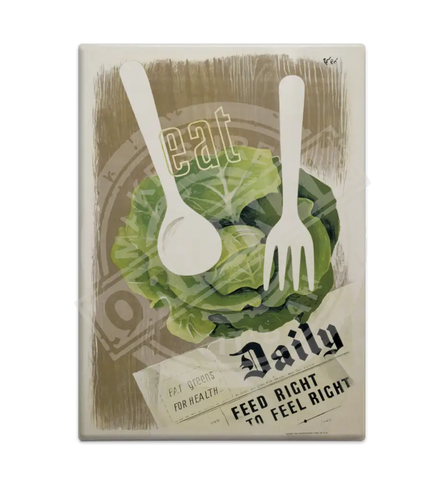 Eat Daily Fridge Magnet Metal Signs