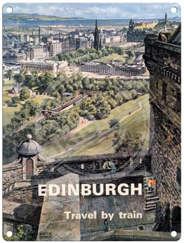 Ediburgh view metal sign