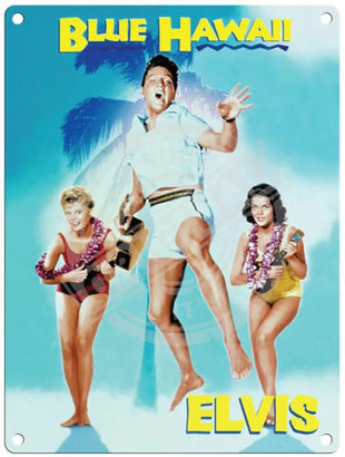 Elvis Blue Hawaii poster metal sign