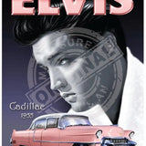 Elvis Pink Cadillac metal sign