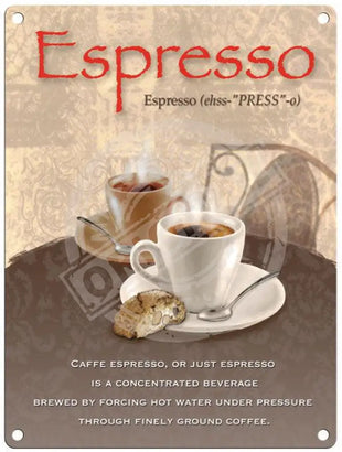 Espresso Coffee metal sign