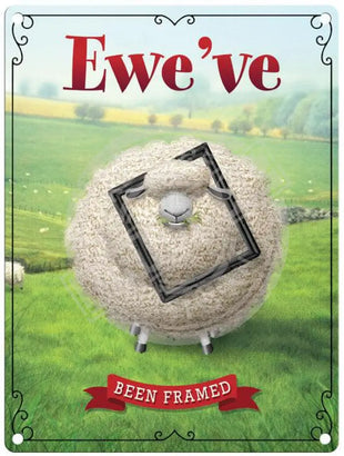 Funny Sheep Ewe've been framed metal sign