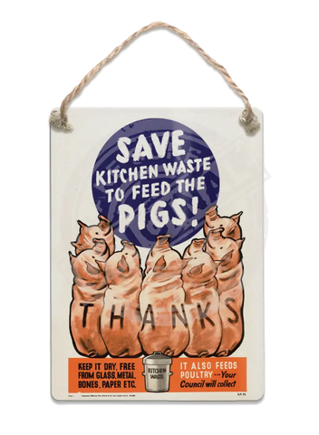 Feed The Pigs Fridge Magnet Metal Signs