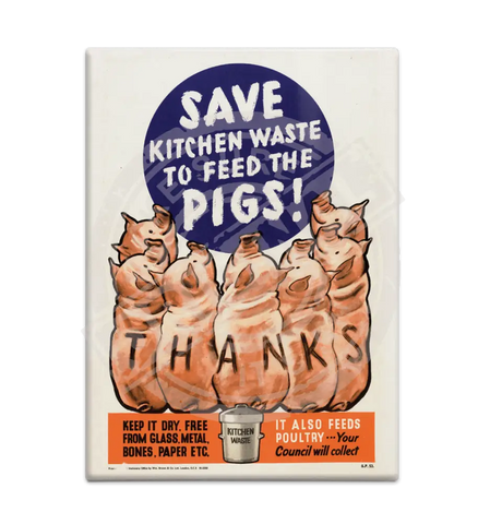 Feed The Pigs Fridge Magnet Metal Signs