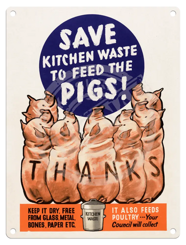 Feed The Pigs Fridge Magnet Metal Signs