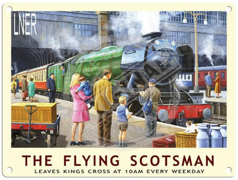 Flying Scotsman by Kevin Walsh metal sign