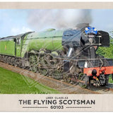 Flying Scotsman Train metal sign