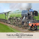 Flying Scotsman Mini Metal Sign 15cm x 20cm Metal Signs