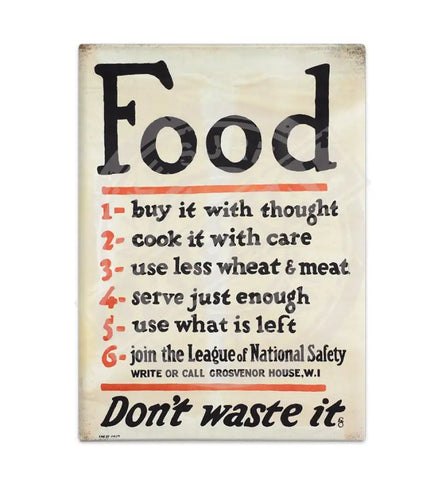 Food Don’t waste it Fridge Magnet Metal Signs
