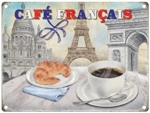 French Coffee Metal Signs