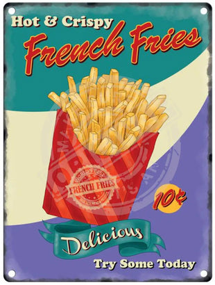 French Fries Metal Signs