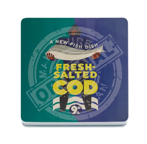 Fresh Salted Cod Fridge Magnet Metal Signs