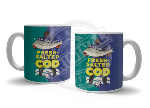 Fresh Salted Cod Fridge Magnet Metal Signs